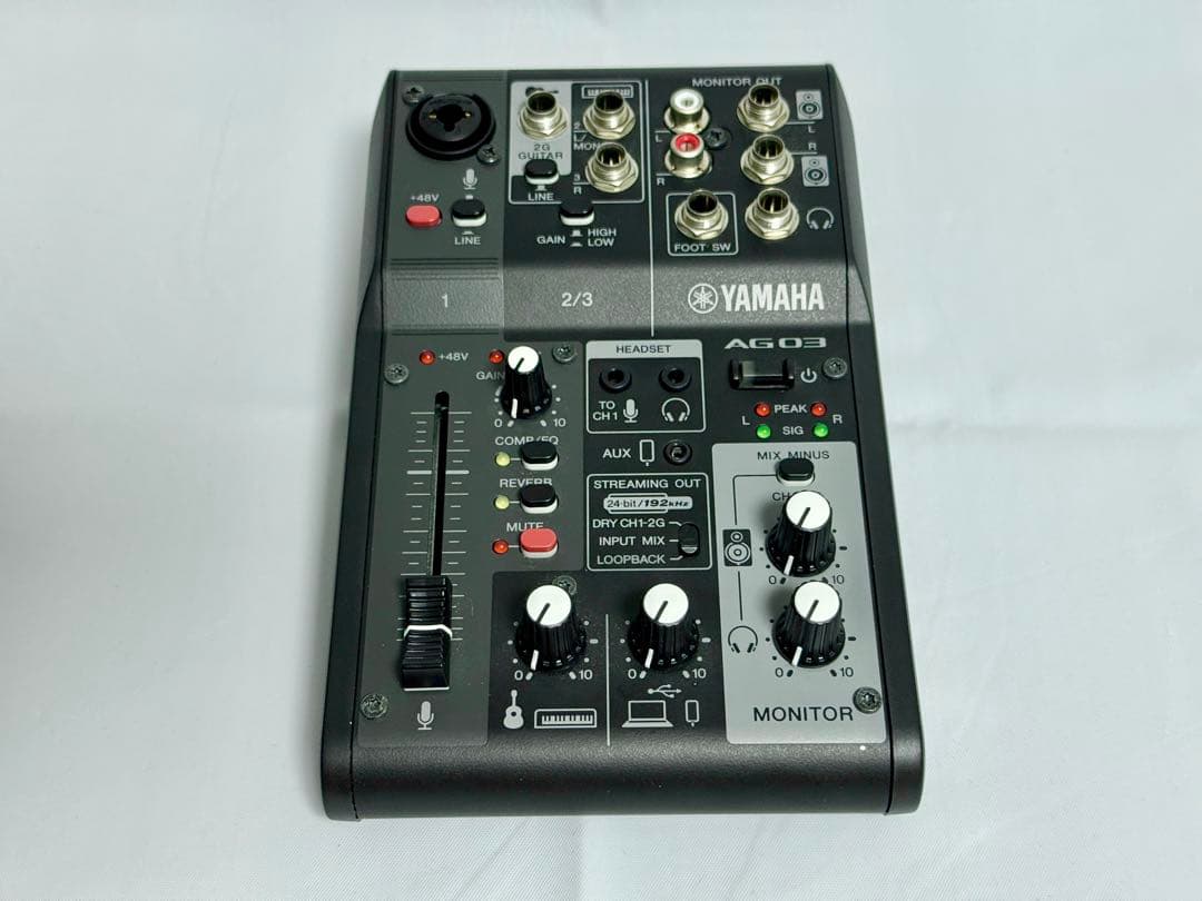 ヤマハ ライブストリーミングミキサー オーディオインターフェイスAG03MK2