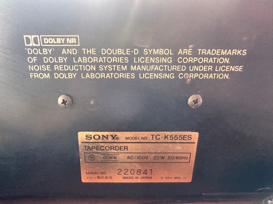 あ*は様 【通電確認済み】SONY TC-K555ES 3ヘッドカセットデッキ
