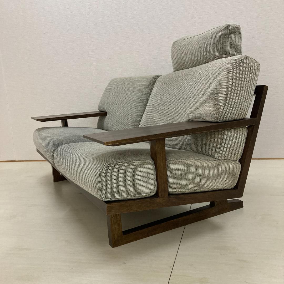 【カリモク】2人掛けソファ　WU47　無垢材　オーク材