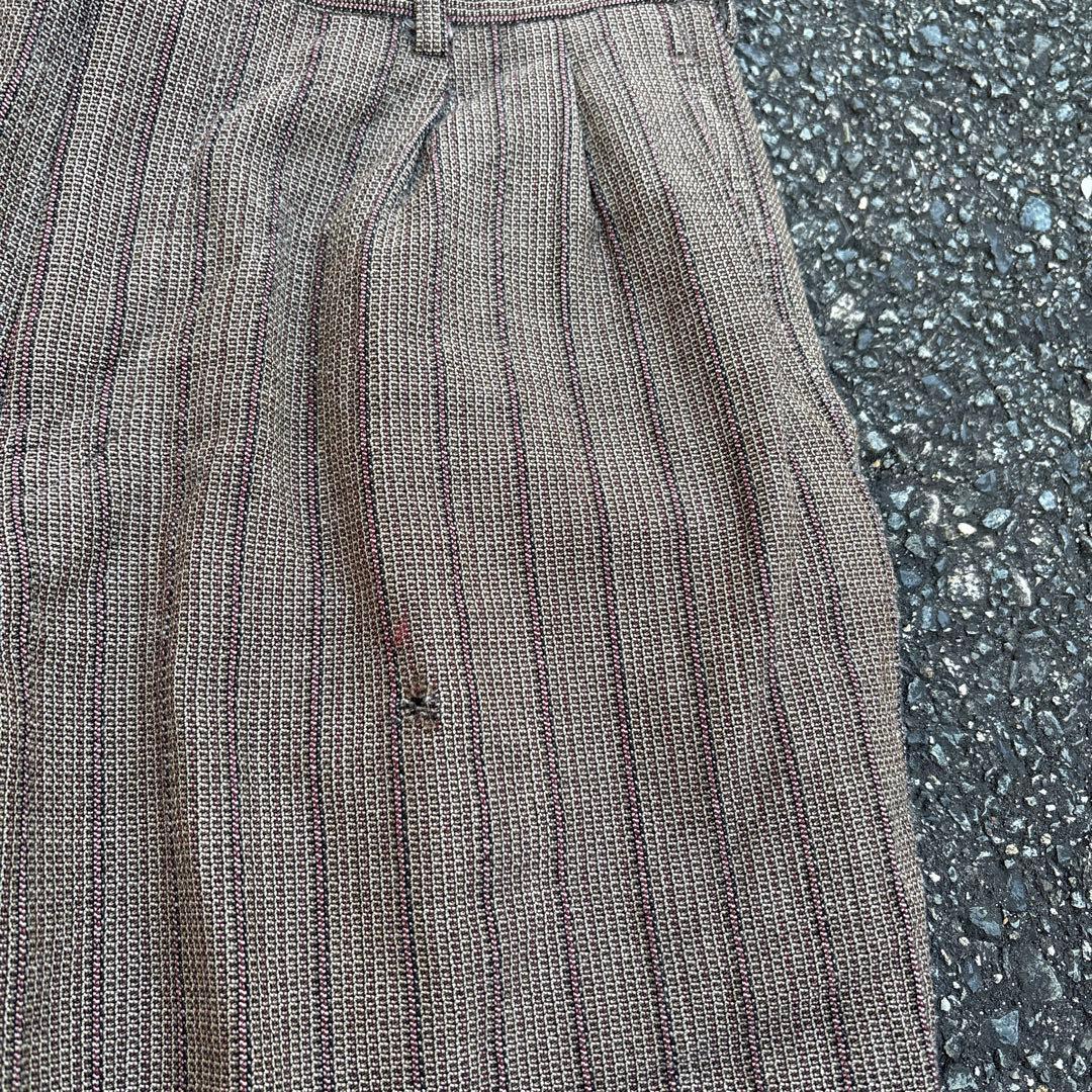 田中オム コムデギャルソン オム ストライプ セットアップ 00s ブラウン