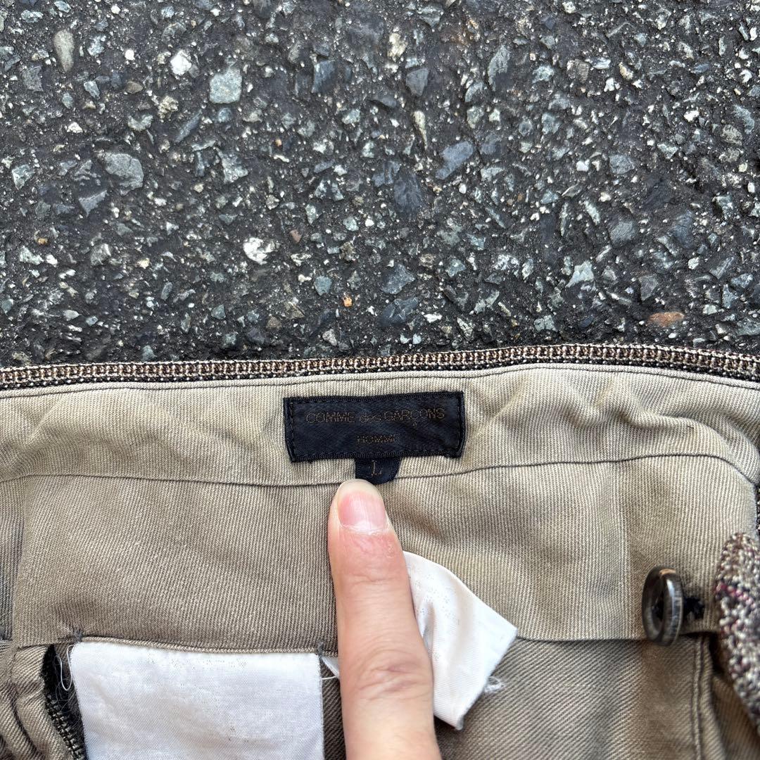 田中オム コムデギャルソン オム ストライプ セットアップ 00s ブラウン