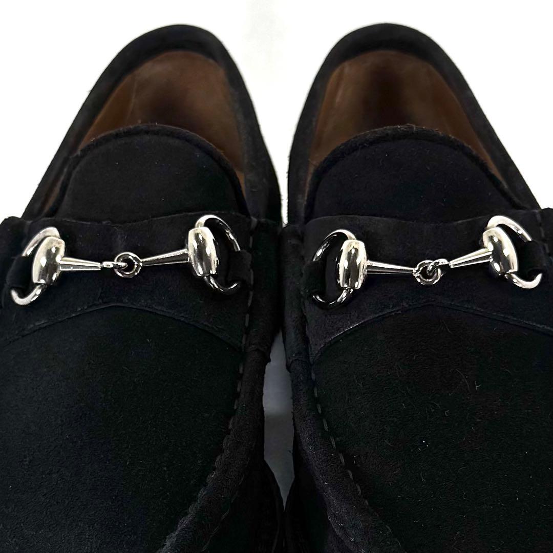 【GUCCI】 グッチ （24cm） ホースビットローファー スエード 美品