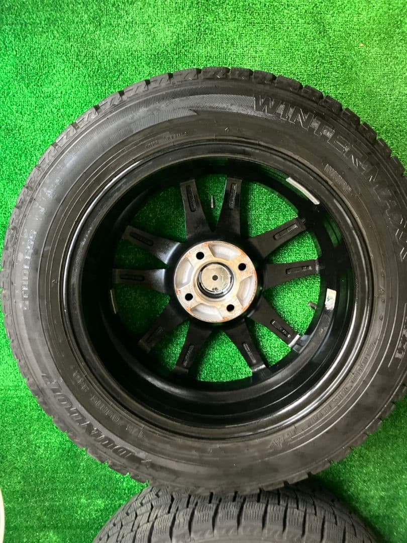 送料込み 175/65R15 スタッドレスタイヤアルミホイール4本 フィットHV