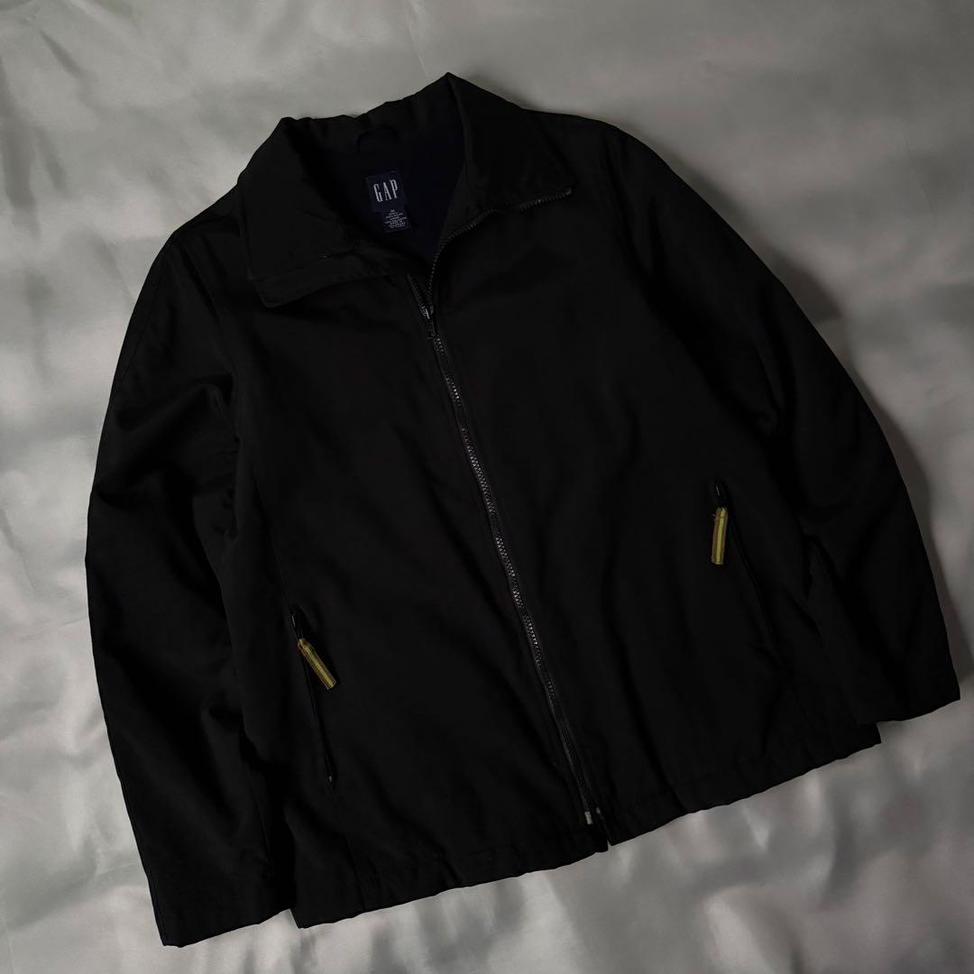 90s 00s old GAP ナイロンシェル ジップアップジャケット ブラック