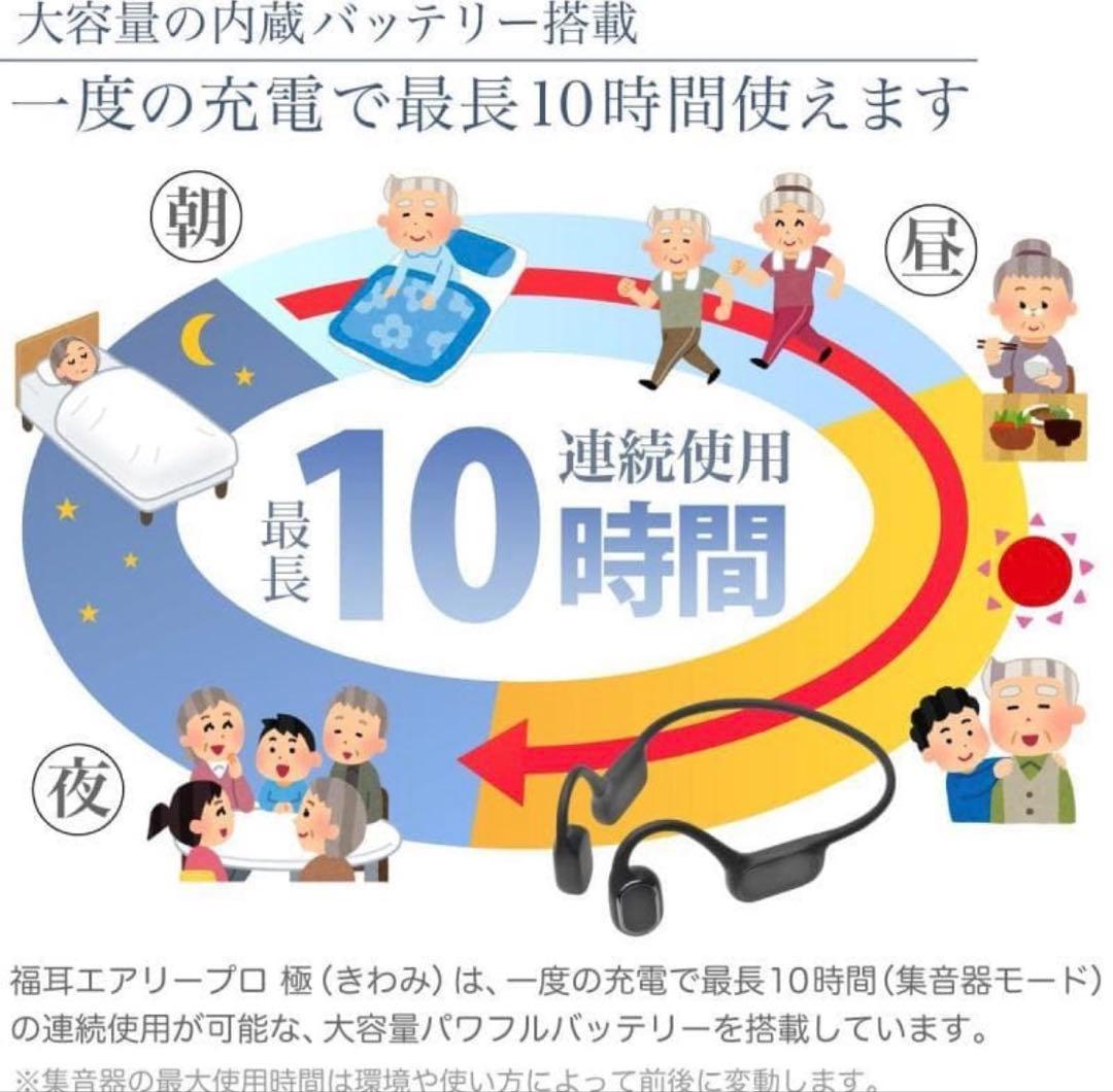 【新品同様】骨伝導集音器 Bluetooth5.3 ワイヤレス 福耳極