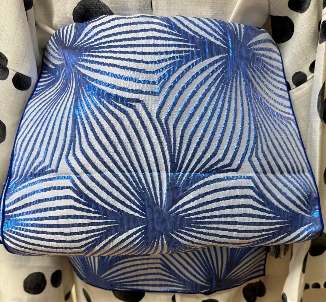 KIYO　大人兵児帯【水紋】　【スノーホワイトプラチナシルバー】のセット