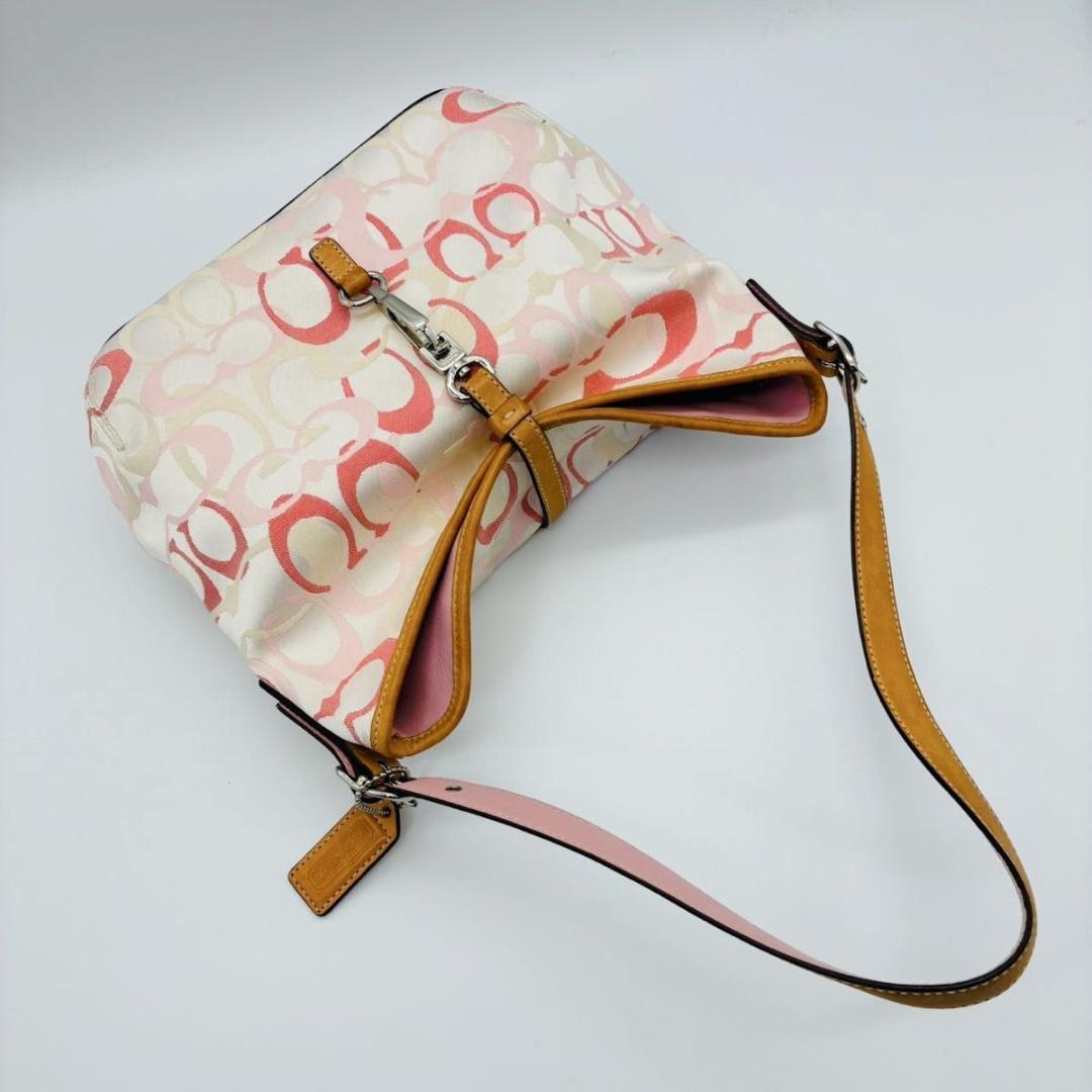 バッグ Coach Signature Bag Pink one shoulder