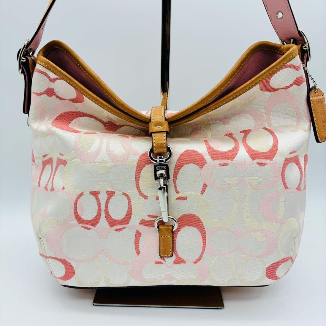 バッグ Coach Signature Bag Pink one shoulder