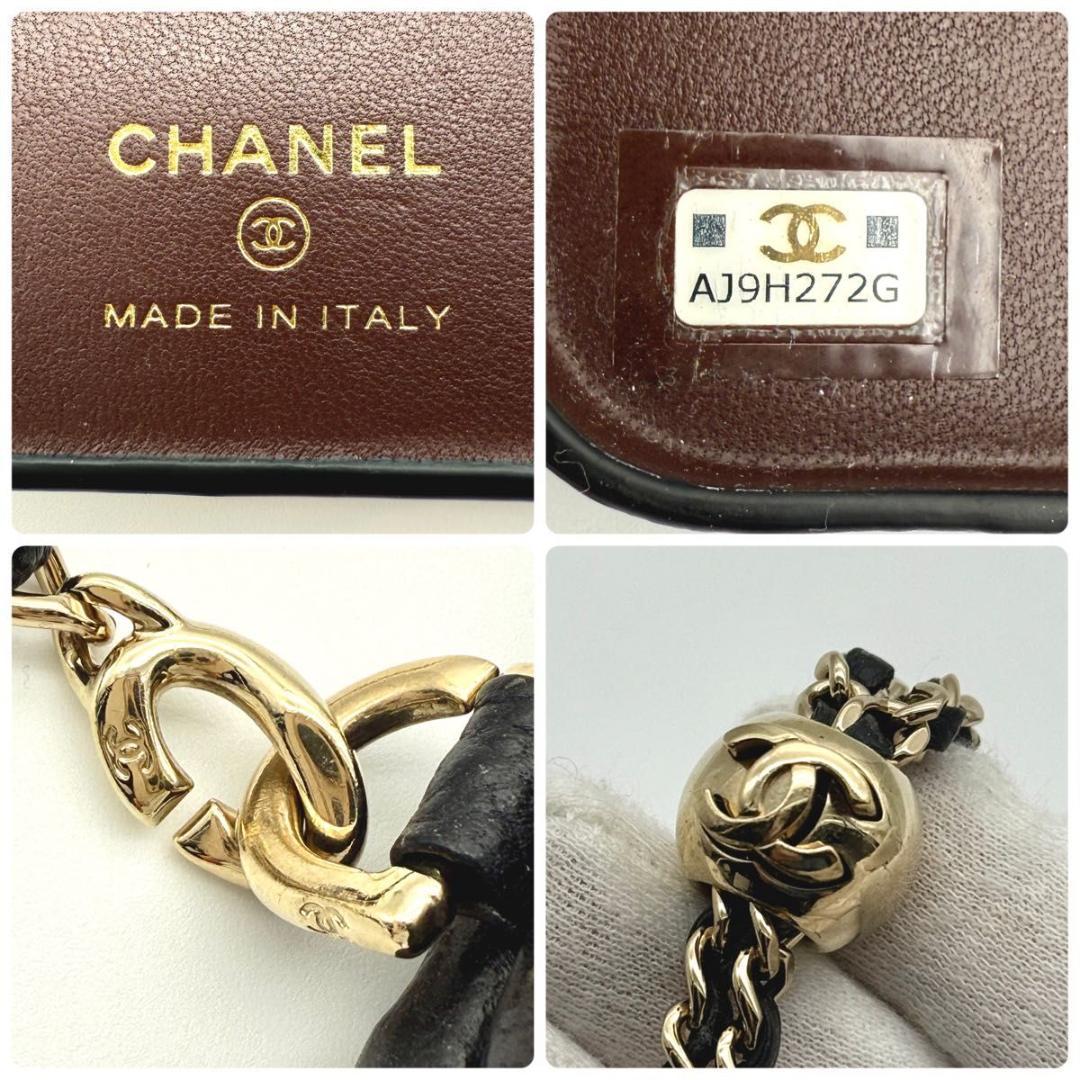 美品 CHANEL iPhone 13 Pro ケース キャビアスキン ブラック