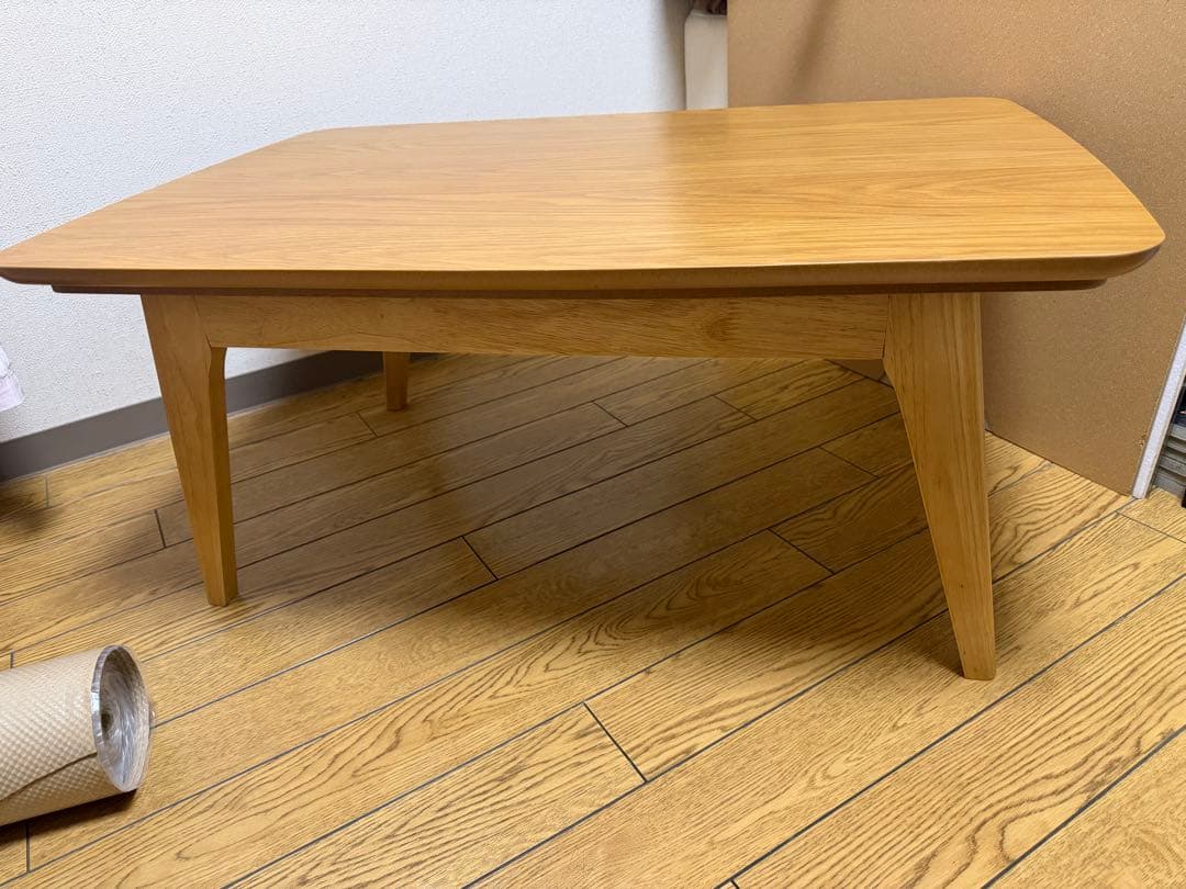 オーク材 北欧風 こたつテーブル 90cm × 60cm パーソナル コンパクト