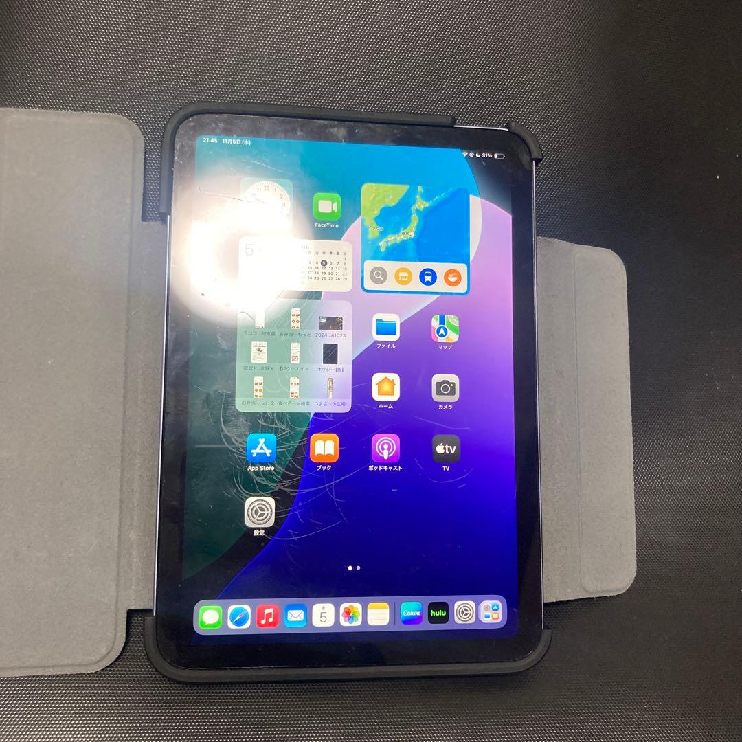 Apple iPad mini 6 本体 パープル 折りたたみカバー付き