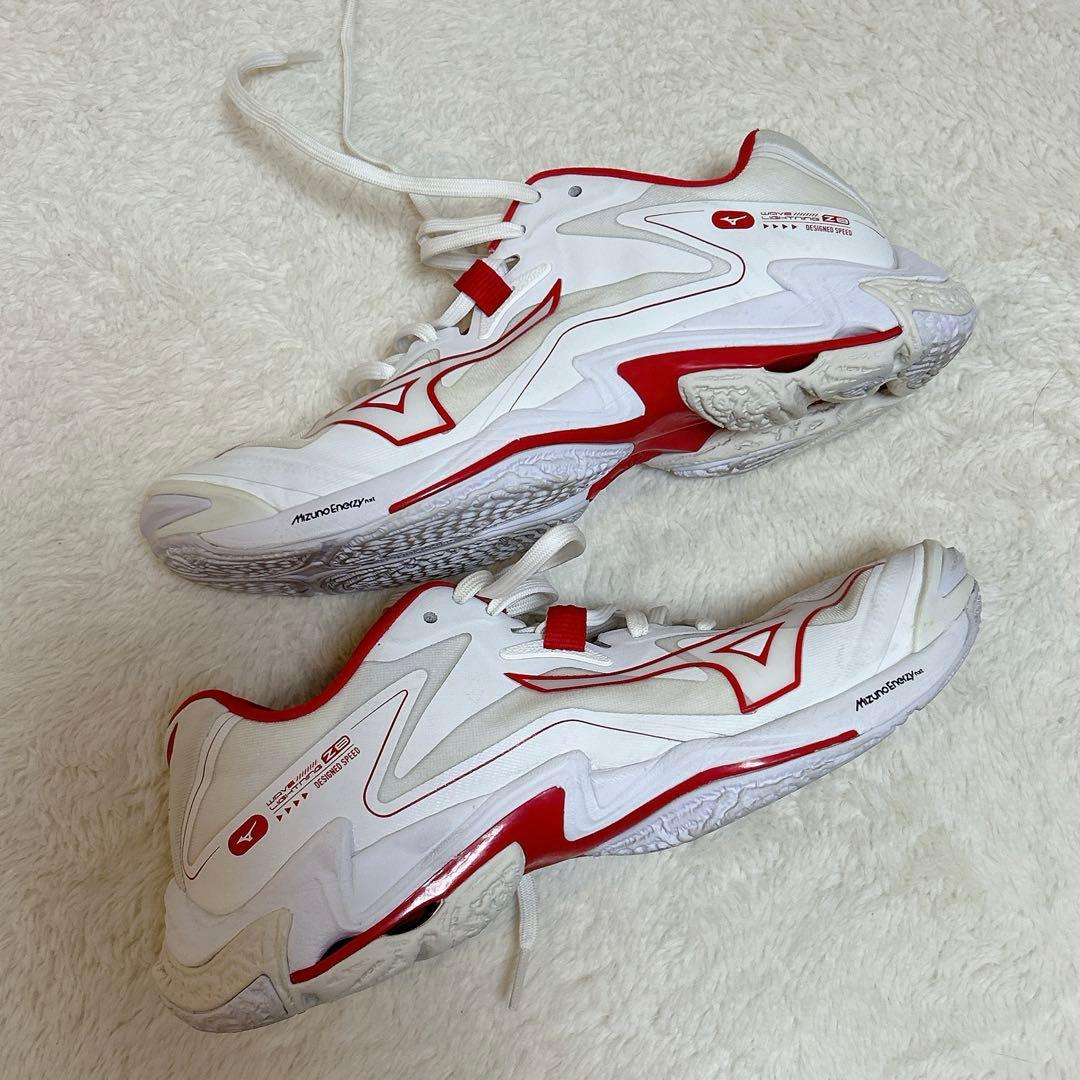 Mizuno バレーボールシューズ ホワイト/レッド