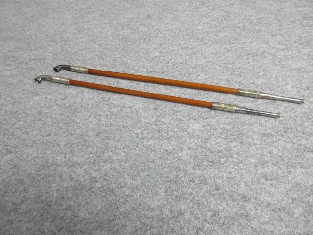 銀製糸目キセル一双 [B25780]