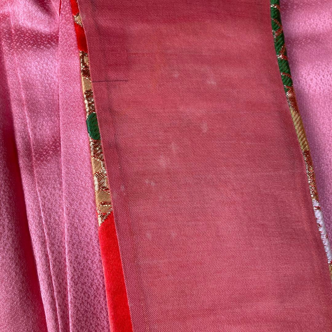 女の子　七五三　着物 ピンク 蝶模様 帯付き