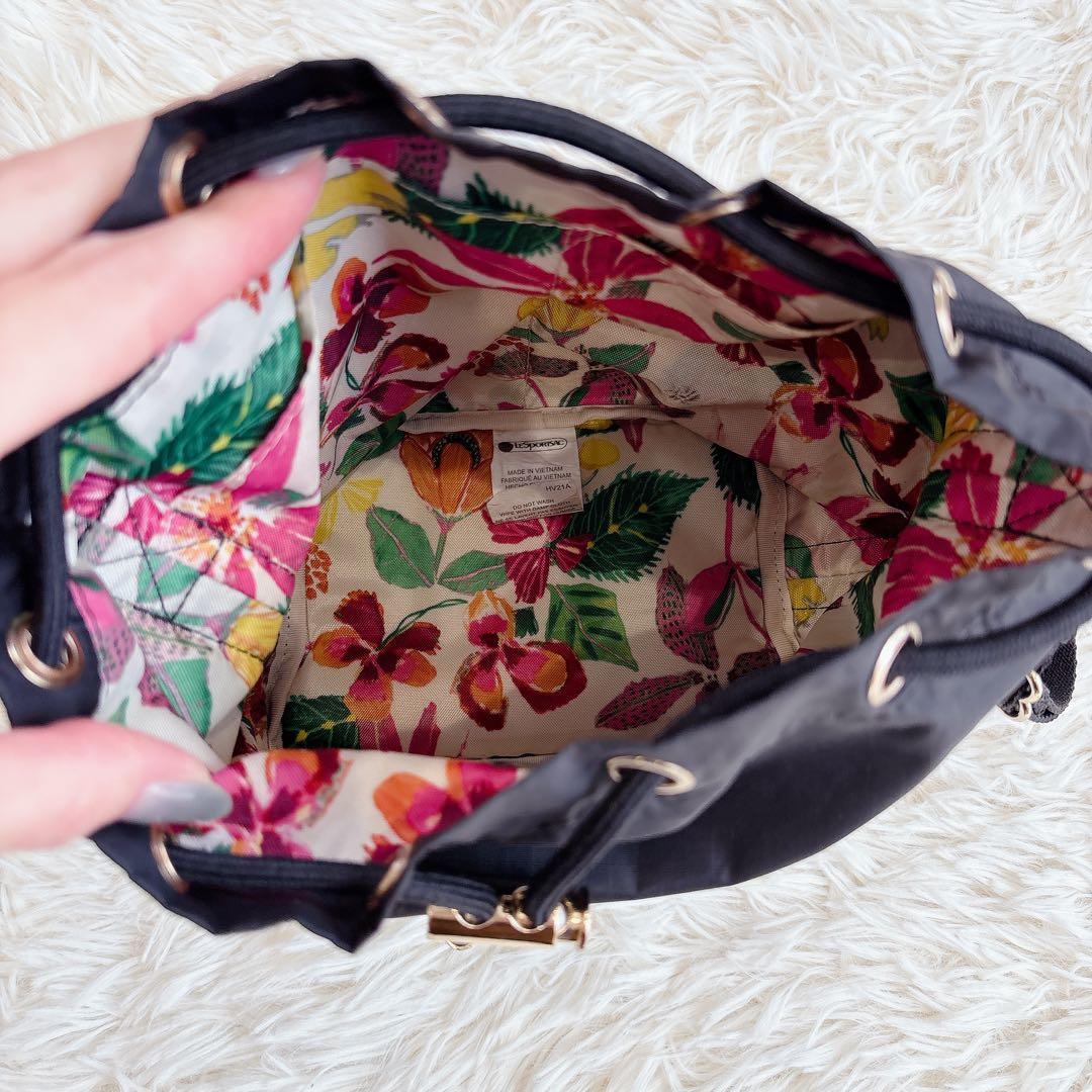 LeSportsac × LANVIN en Bleu 巾着ショルダー 2way