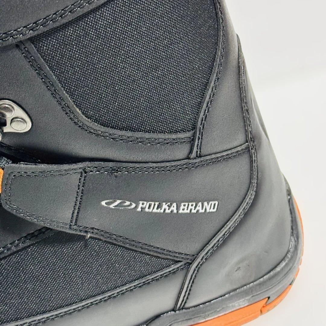 27.5cm POLKA GRAND スノーボードブーツ ブラック/オレンジ