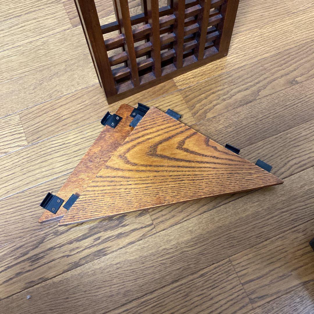 飾り棚 コーナーラック 折りたたみ アンティーク