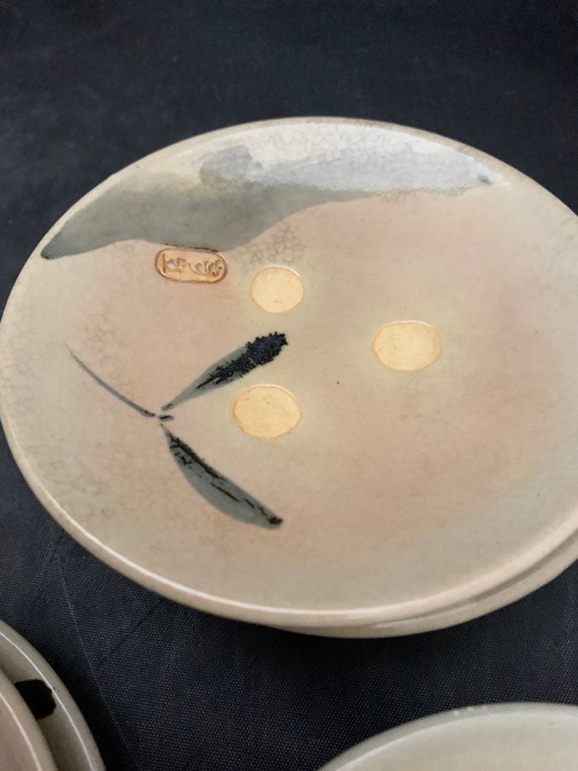 源氏物語宇治十帖　朝日豊斎　朝日焼　銘々皿　共箱　9枚