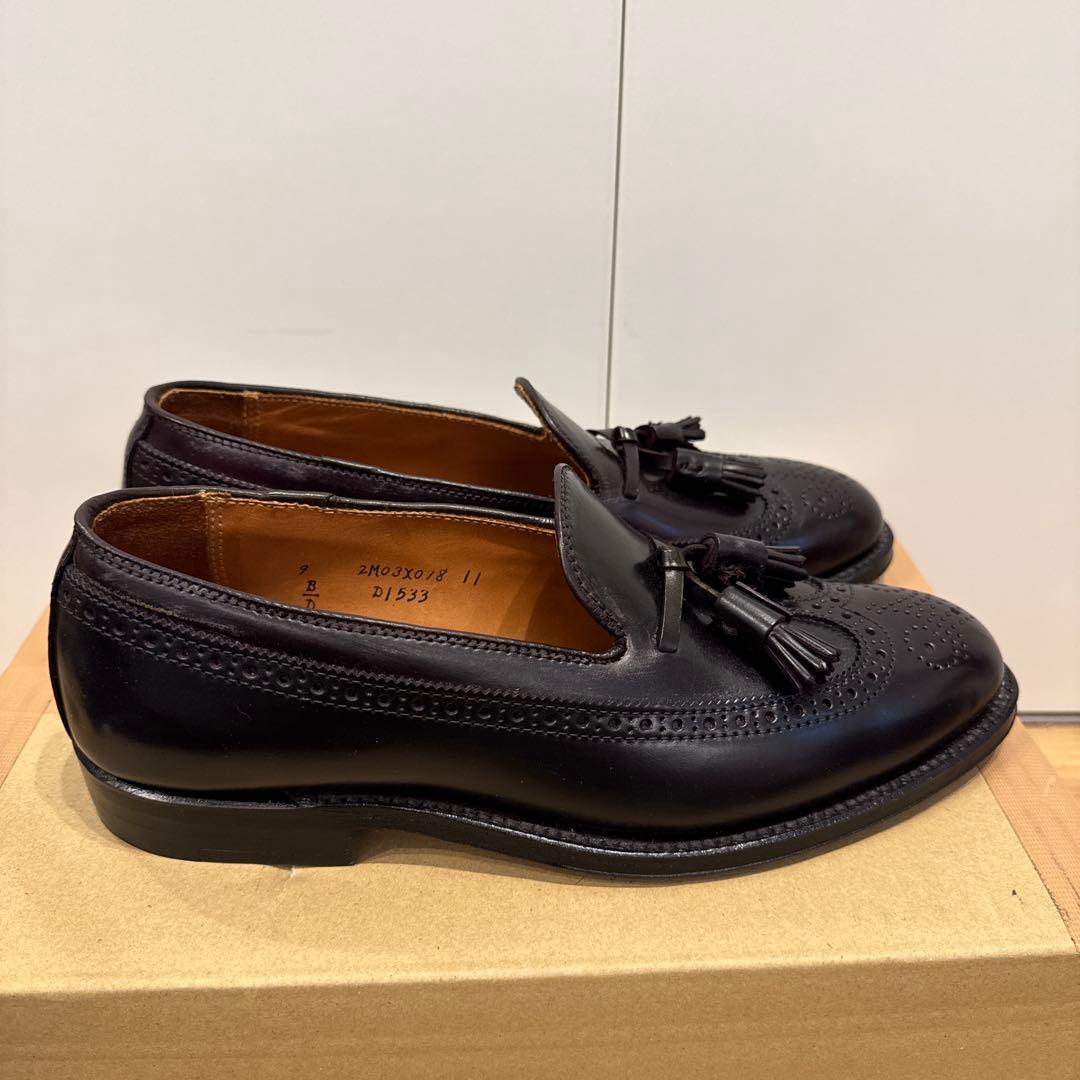 p*s様 新品オールデン タッセルローファー 9D ロングウイング　バーガンディ