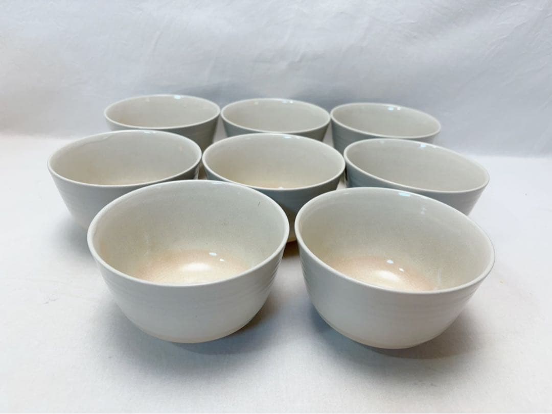 ほぼ未使用 茶道具 昌山作 御本手 数茶碗 8客組 陶印 茶器 茶事 共箱