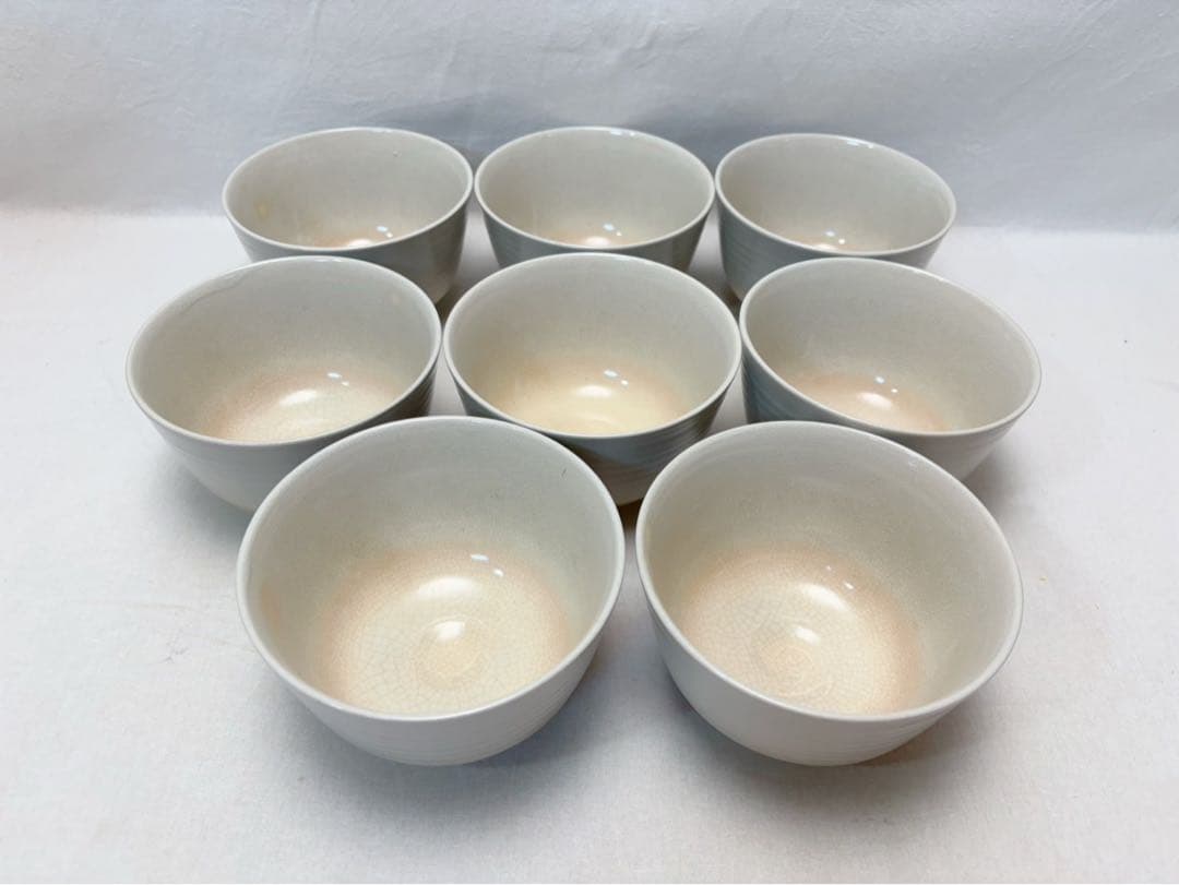 ほぼ未使用 茶道具 昌山作 御本手 数茶碗 8客組 陶印 茶器 茶事 共箱