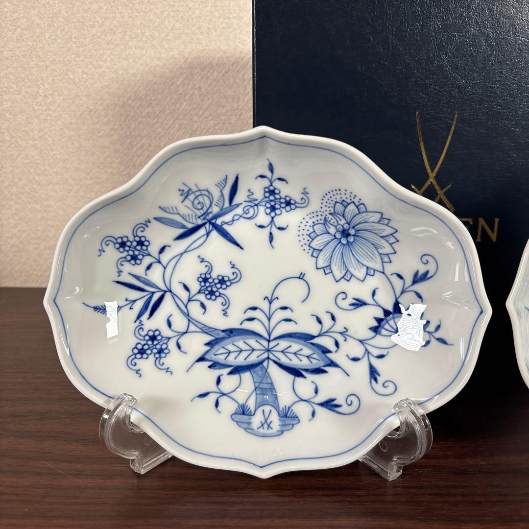 【未使用】マイセン ブルーオニオン ディッシュ 2マイセン 箱付