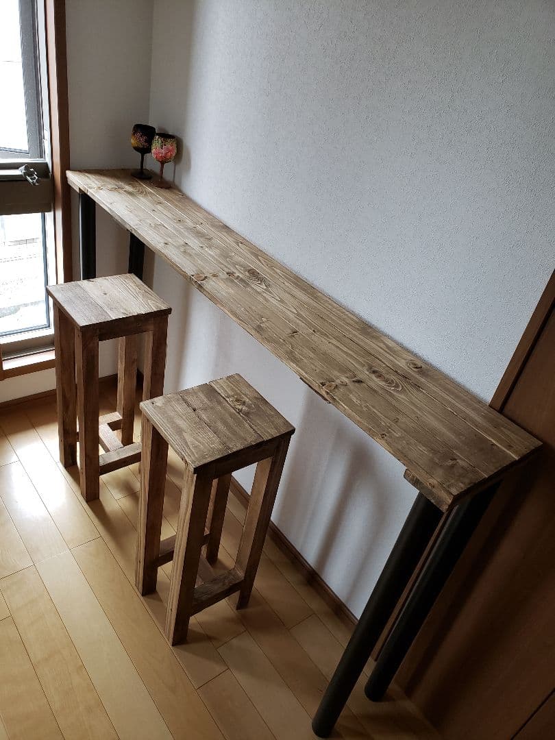 100アンティーク風カウンターテーブル