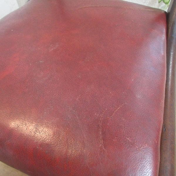 イギリス アンティーク 家具 ダイニングチェア リアルレザー 英国 4510e