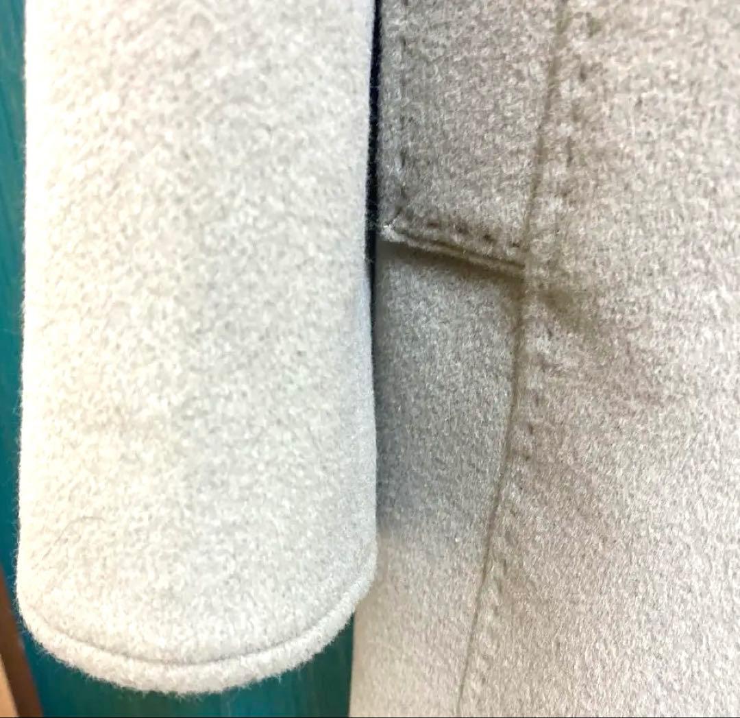 キヨコタカセ　アンゴラ60%ウール40% 美品コート　ファー付き　　9号