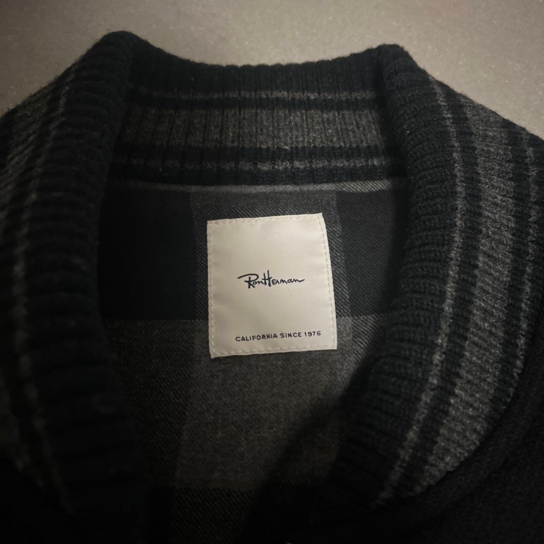 Ron heaman ロンハーマン スタジャン　スタジアムジャンパー袖レザー