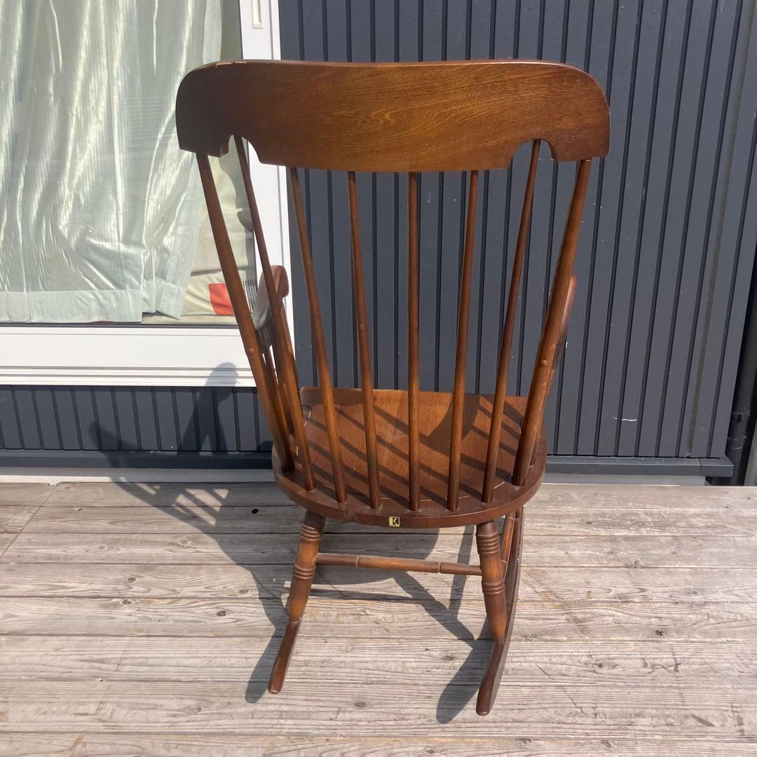 昭和レトロ 飛騨産業 キツツキ 木製 ロッキングチェア アームチェア 古家具