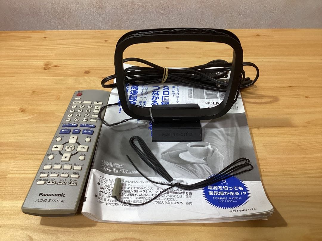 Panasonic SA-PM730SD ミニコンポ リモコン、アンテナ付動作品