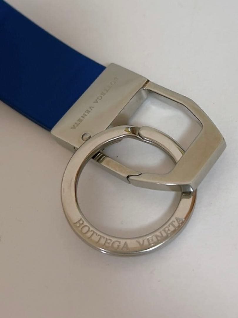 ボッテガヴェネタ　BOTTEGA VENETA キーリング　キーホルダー　青