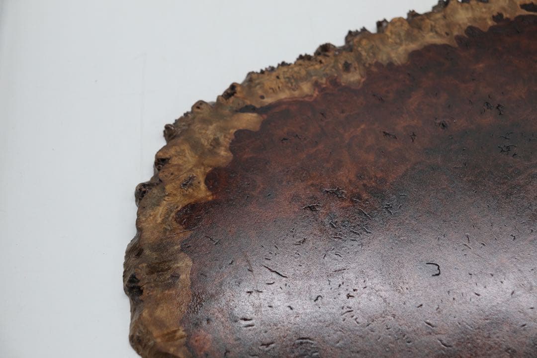 瘿木台 茶台　かりん　茶道具　送料込み250106