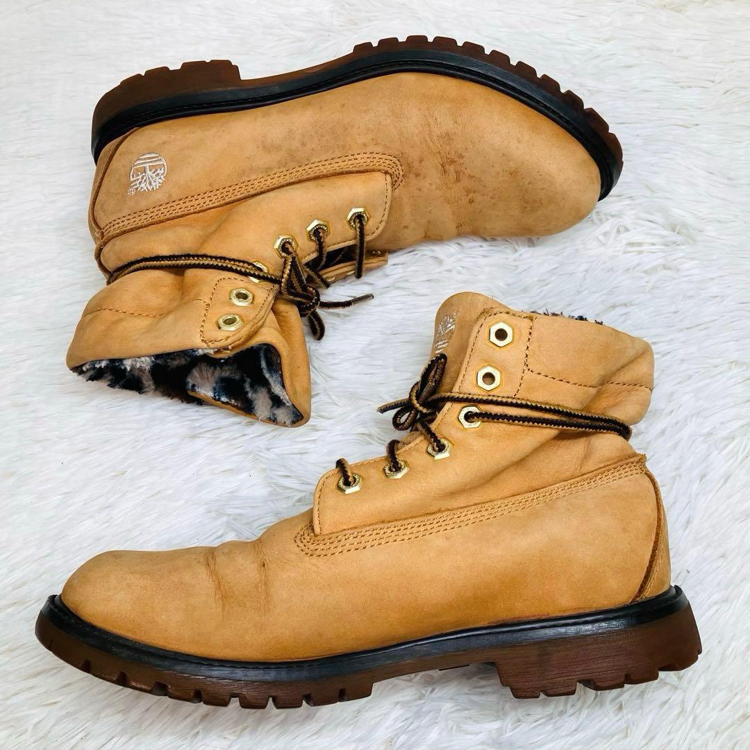 【限定モデル】ティンバーランド7.5WROLL TOP BOOTSレオパ－ド柄