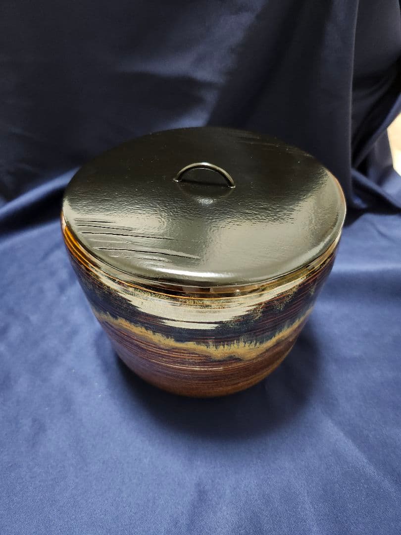 高取焼 14代　亀井味楽 高取水指 裏千家　鵬雲斎 花押　水指　茶道