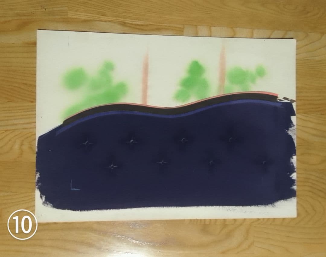 セル画の直筆背景画　12点