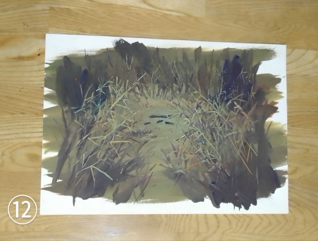 セル画の直筆背景画　12点