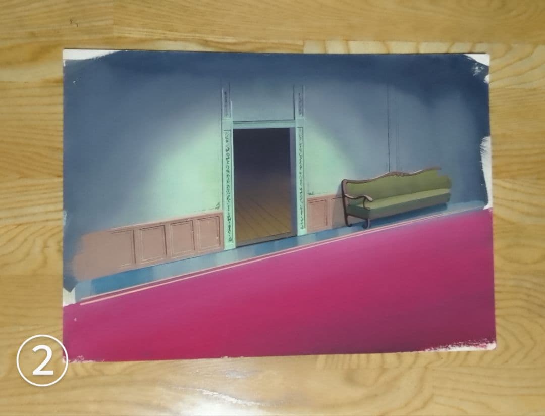 セル画の直筆背景画　12点