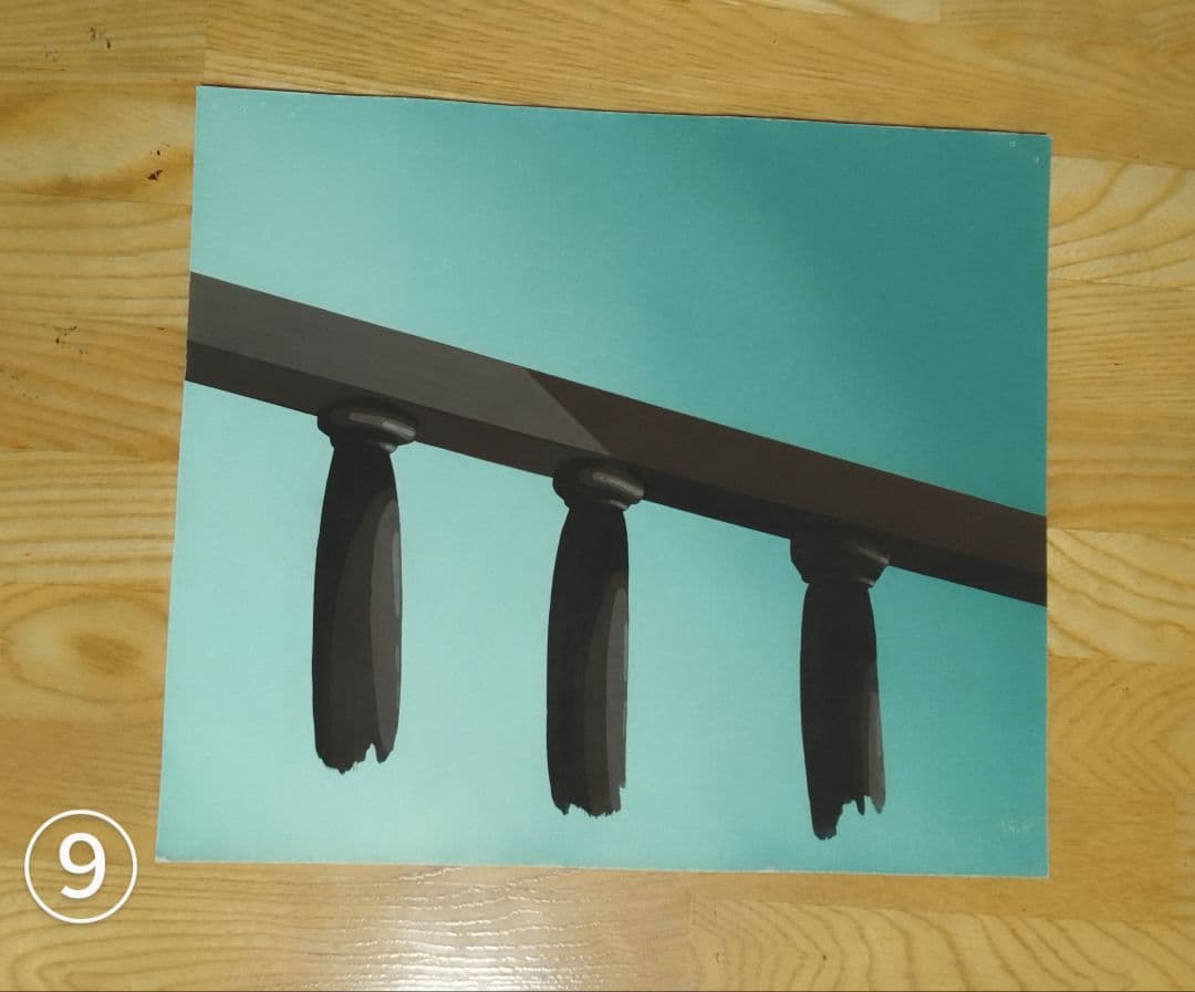 セル画の直筆背景画　12点