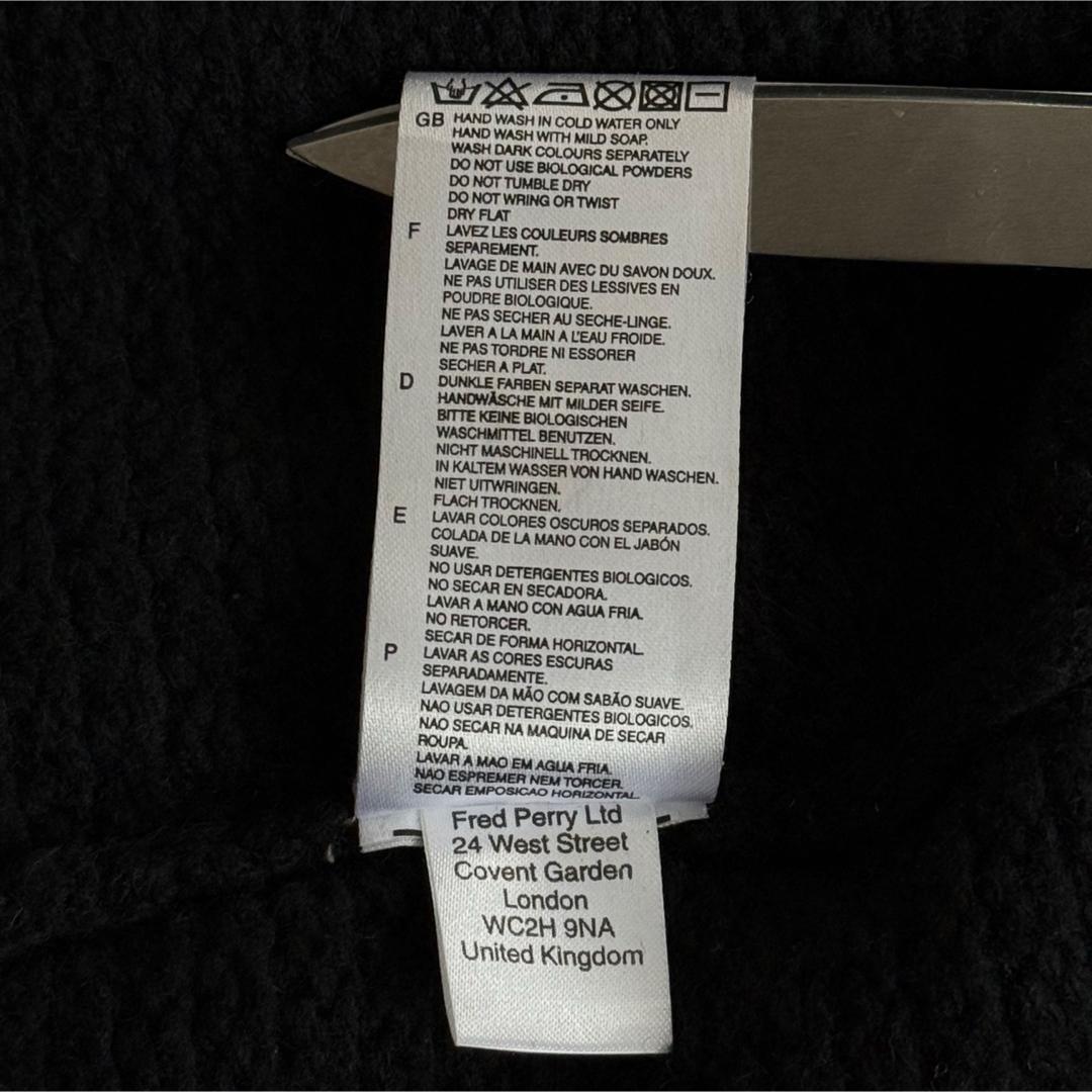【美品】フレッドペリー ドライバーズニット ジップ ブラック 大きめ メンズS