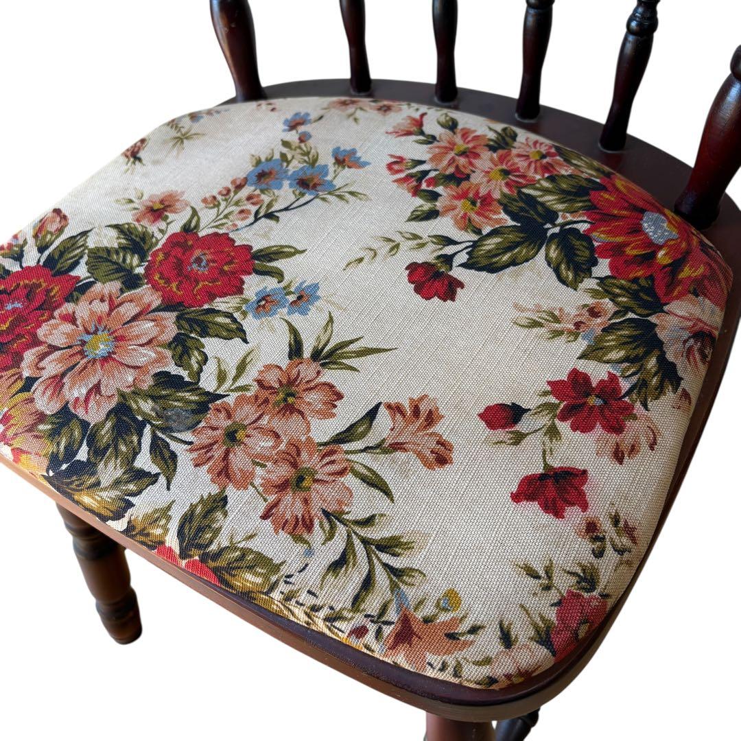 【ちひろ】② MIKIMOKU 2脚セット　椅子　花柄　ヴィンテージ　イス