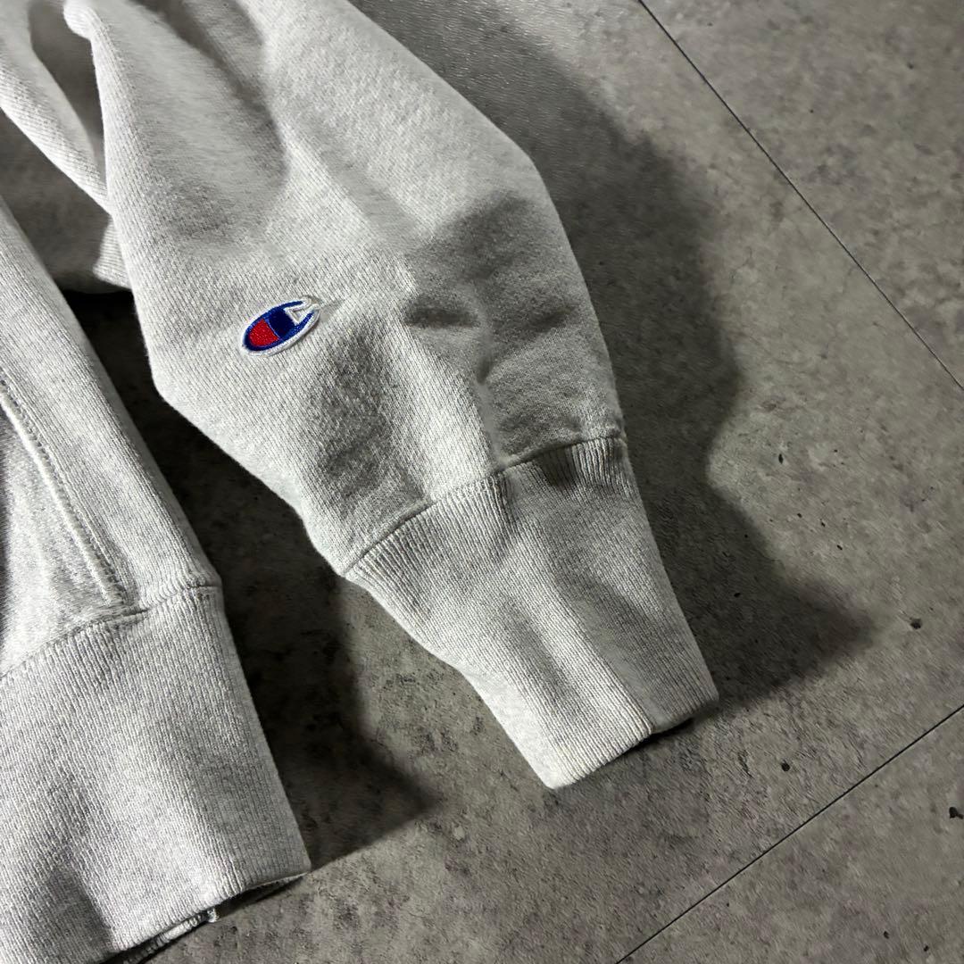 00s- Championリバースウィーブ 染み込みカレッジロゴクラッシュ短丈