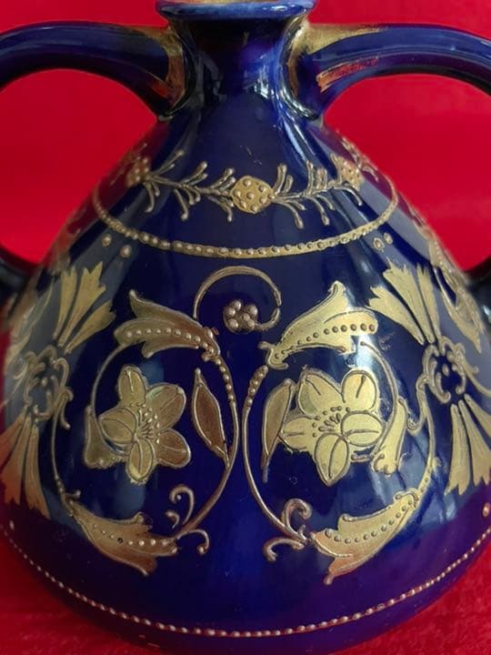 オールドノリタケ　瑠璃色花生