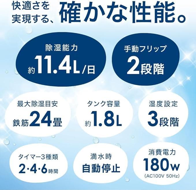 seathestars 衣類乾燥除湿機 コンプレッサー式 (ホワイト)