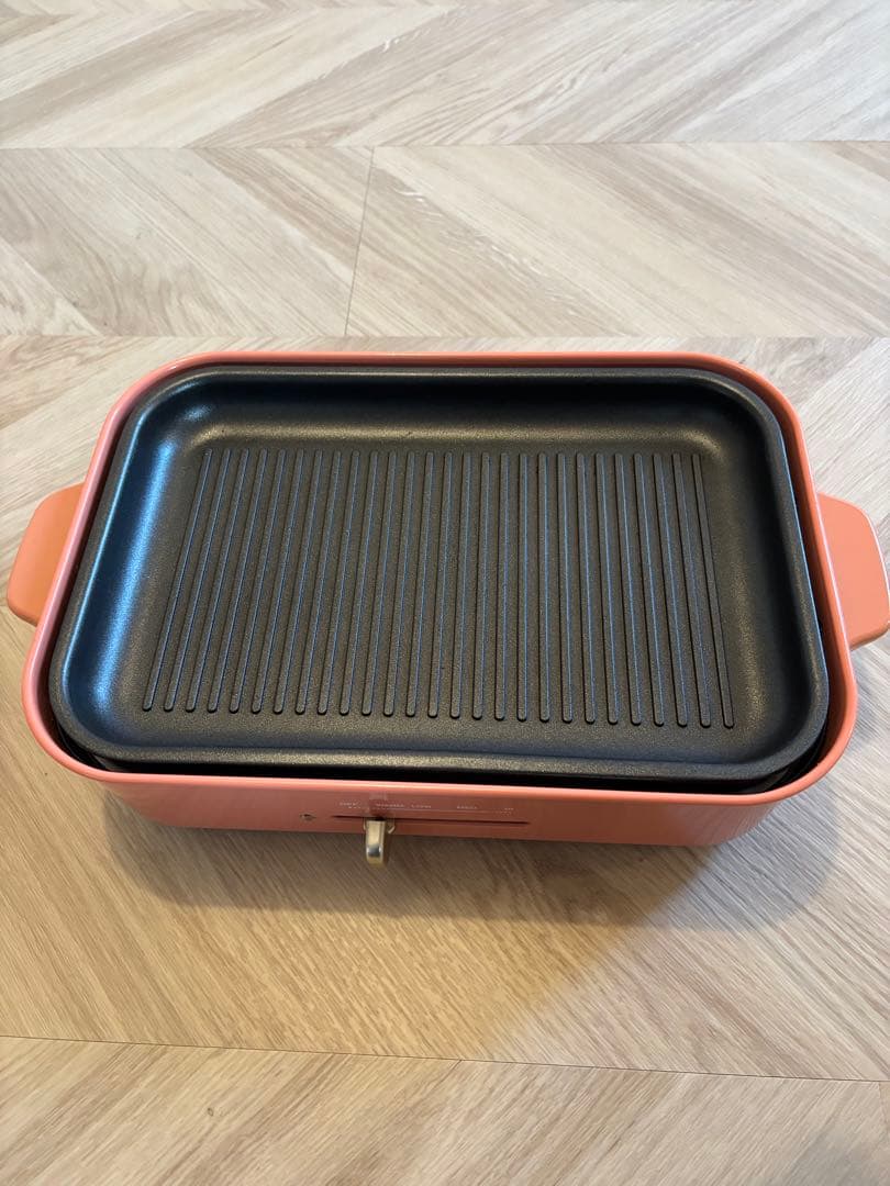 BRUNO ホットプレート ピンク　プレート4枚セット&深鍋