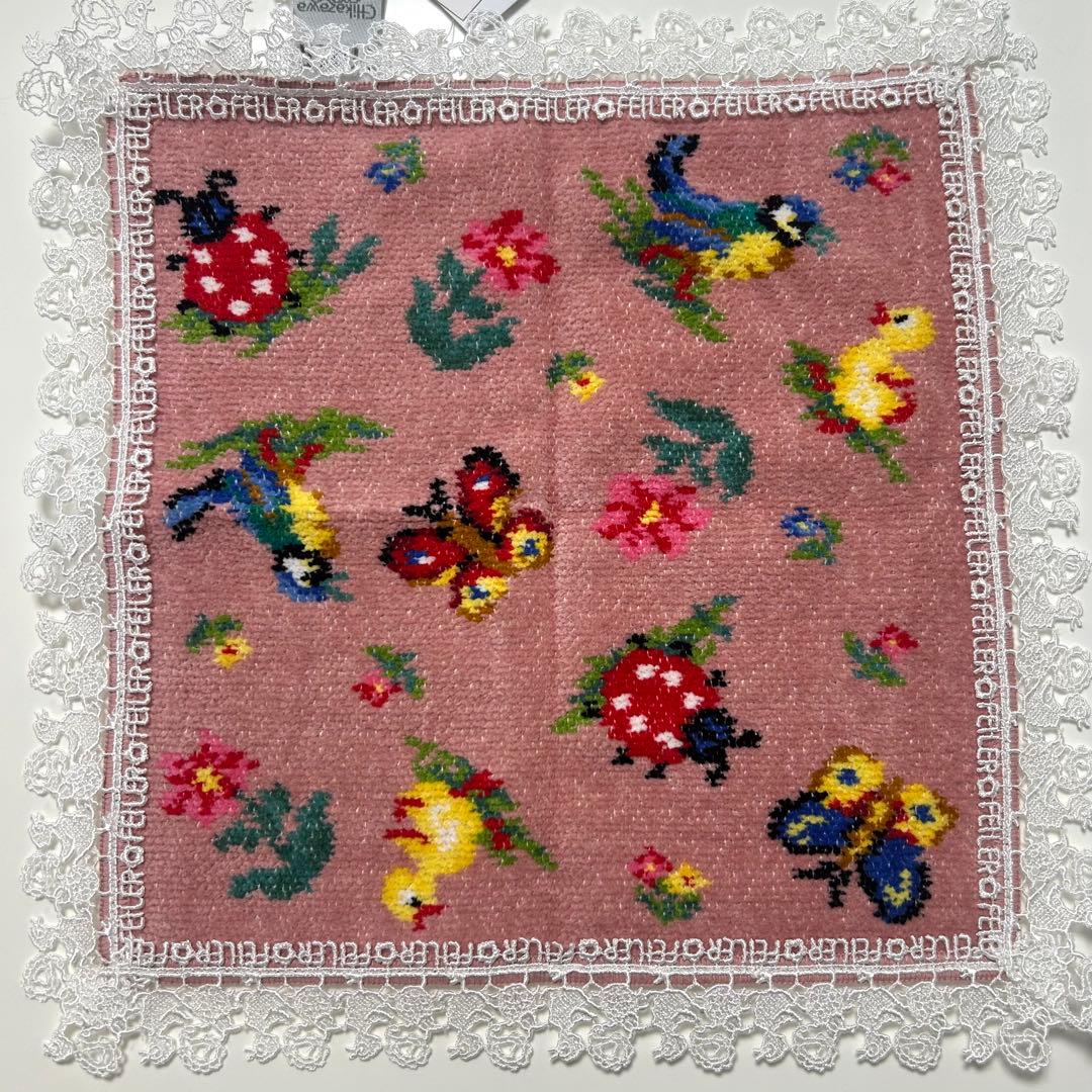 【新品・おまけ付】フェイラー × 近沢レース店 ハイジハンカチ＆ティッシュポーチ