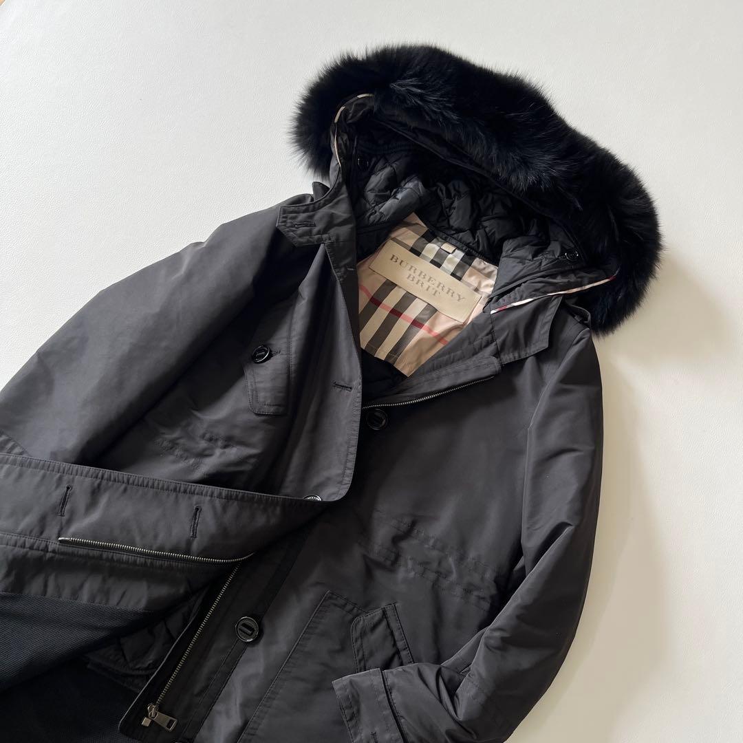 ▼極美品✨BURBERRY BRIT モッズコート ラクーンファー ライナー付