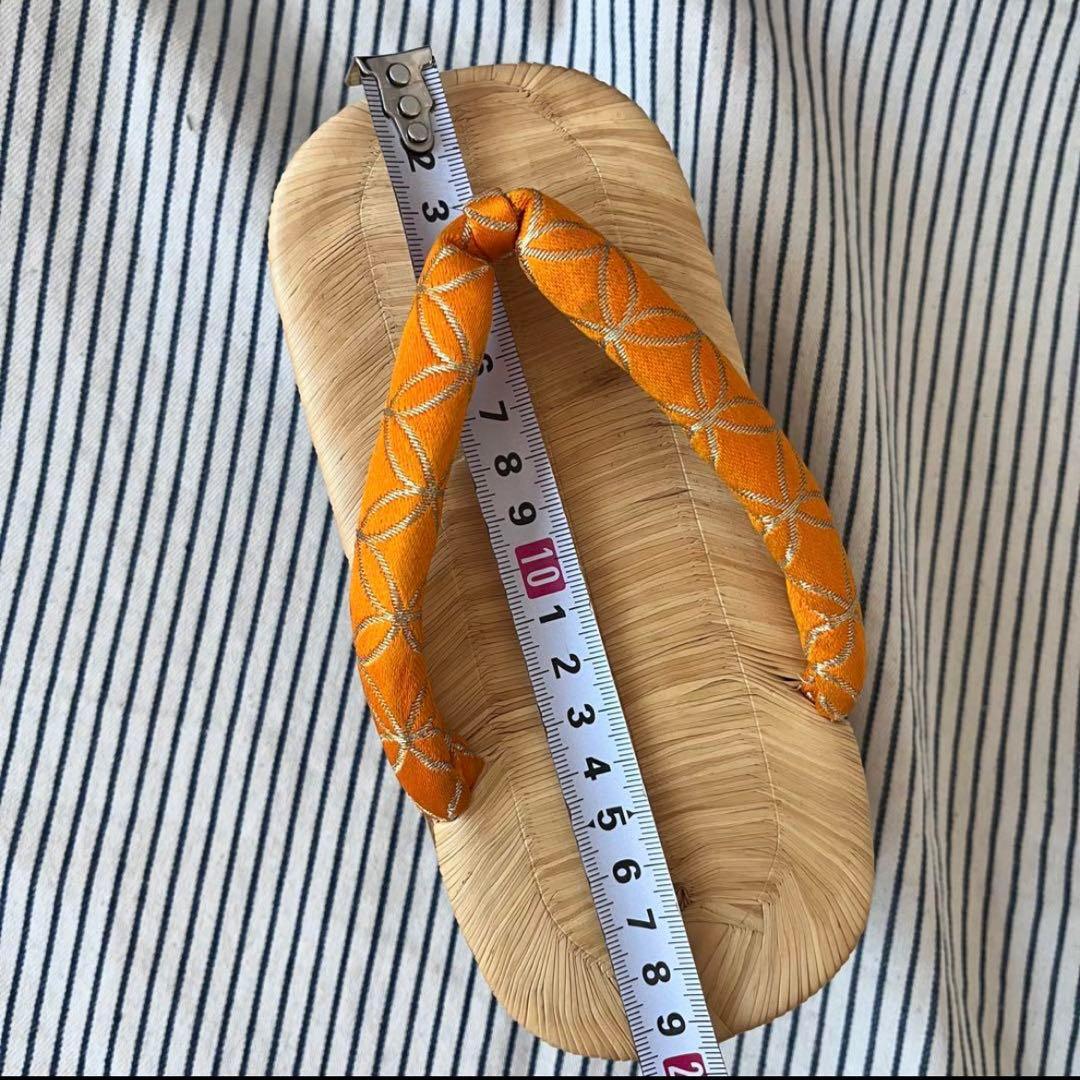 ぽっくり　七五三履き物　七歳　松に鶴亀　本畳表　こっぽり