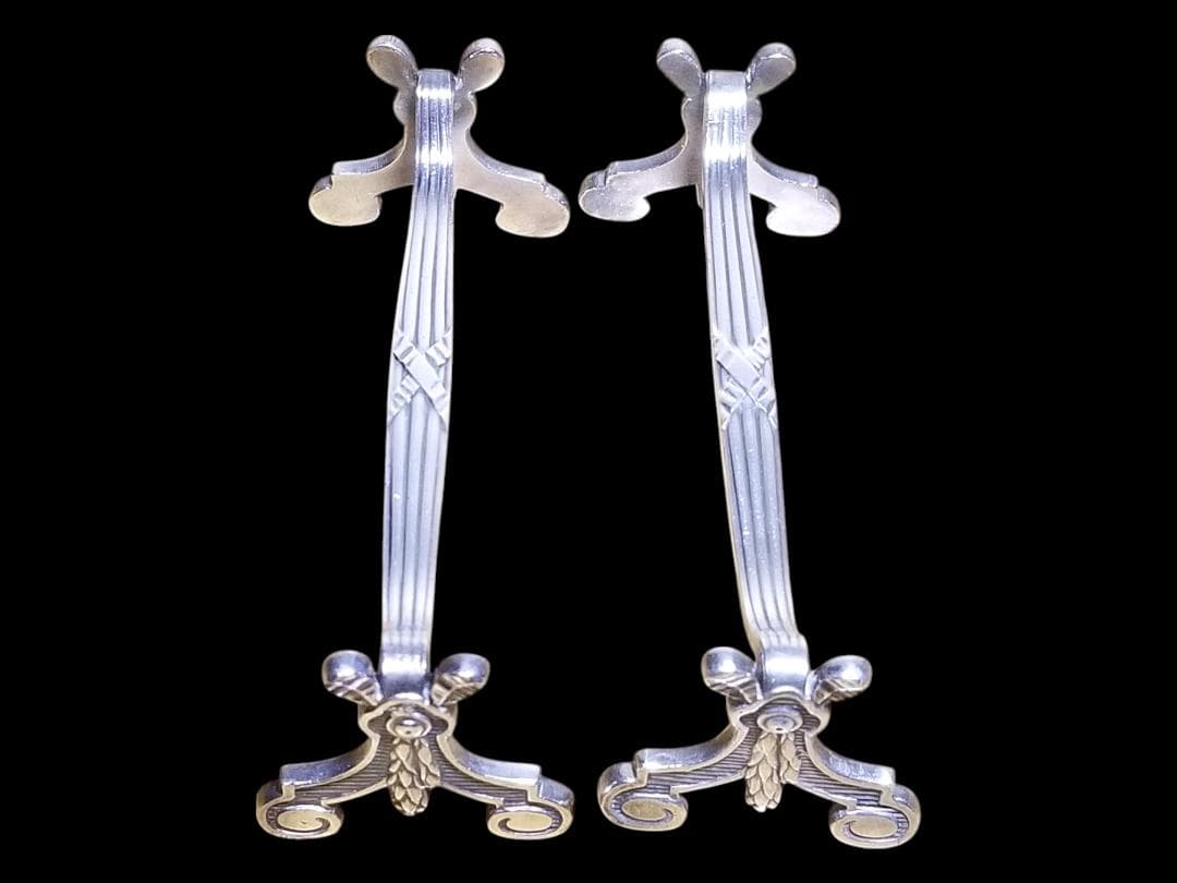 ⭐廃番品⭐クリストフル リュバン ナイフレスト 2本 リボン 箸置き シルバー